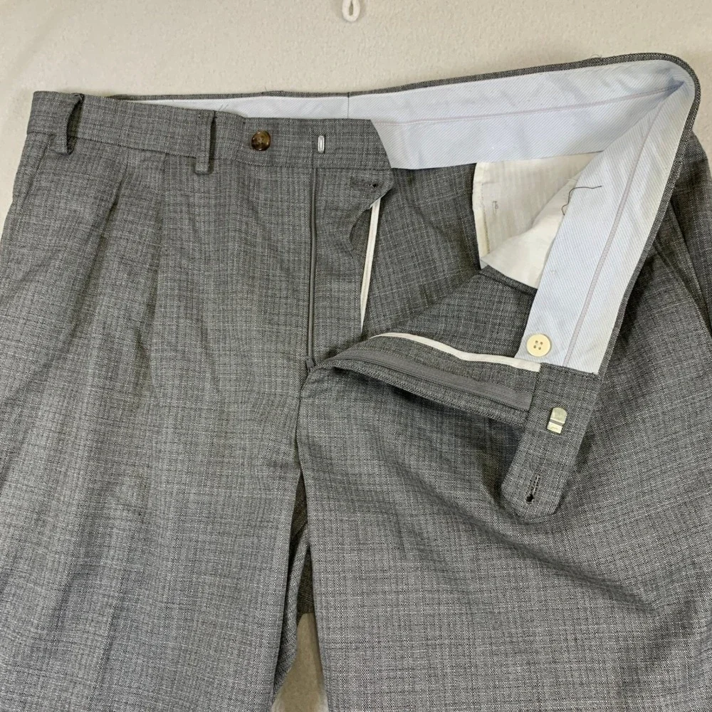 Ralph Lauren Men's 38W x 32L‎ Gray Pleated Classic Dress Pants Formal Business